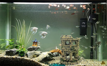 M2cbridge Antique Roman Column Ruins European Castle Aquarium Decorations Fish Tank Hideout Rocks (Roman Column Round)