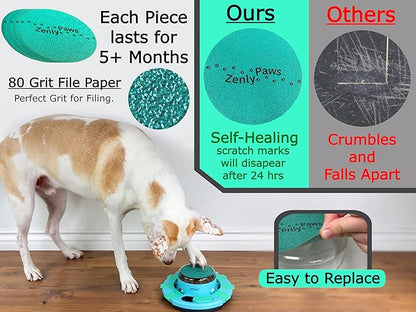 Nail File Toy, Dog Scratch Pad for Nails, Dog Nail Scratch Board, Scratching Board for Dogs, Scratching Pads Files Scratcher Slow/Puzzle Feeder W/Treat Box Dispenser Trimmer Grinder Filer