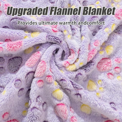 Dog Blankets for Dogs, Large Blanket Medium Blanket Dog Cat Soft Fuzzy Blankets Washable,Comfort Flannel,Fuzzy Soft Blankets for Dogs,Pet Blanket,Reversible Cow Print,41 x 31 inchï¼_ark Blue