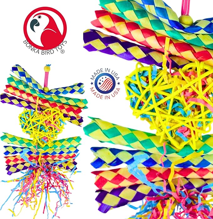 Bonka Bird Toys 1730 Foraging Heart Medium - 9” x 6” - for Conures, Cockatiels, Parakeets, and Similar Breeds