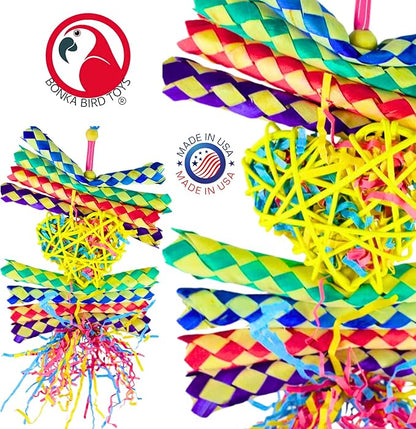 Bonka Bird Toys 1730 Foraging Heart Medium - 9” x 6” - for Conures, Cockatiels, Parakeets, and Similar Breeds