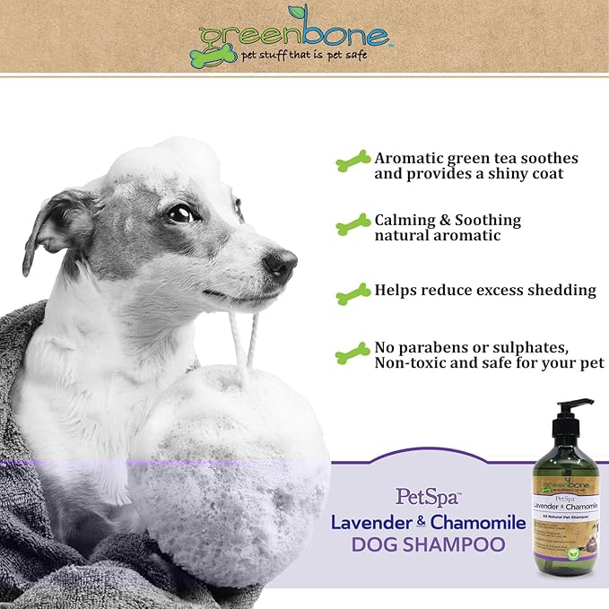 Pet Spa All-Natural Plant-Based Shampoo - Lavendar & Chamomile - Calming & Soothing