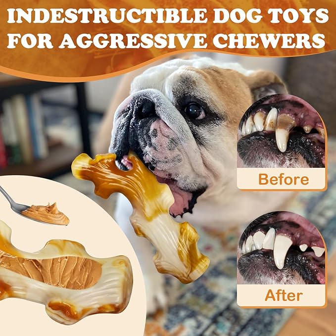 Dog Toys for Aggressive Chewers 3 Pack, Dog Chew Toys for Large Dogs, Indestructible Dog Toy for Aggressive Chewers, Chew Toys for Aggressive Chewers