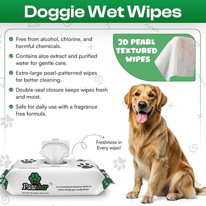 Dog Essentials Refreshing Bundle | Dog Wipes for Cleaning & Deodorizing | Paw & Nose Balm | Teeth Cleaning Wipes | Dog Spray & Deodorizer Perfume | Refreshing & Calming Lavender Scent
