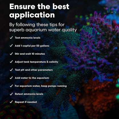 Continuum Aquatics Fraction Water Conditioner for Freshwater & Marine Aquariums – Removes Ammonia, Chlorine & Chloramines – Supports Aquarium Balance – Reef & Fish Safe – Advanced Water Treatment, 4 L