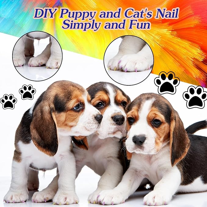Dog Nail Polish Pens, 15 Colors Pet Nail Polish Set Quick Dry Pet Safe Nail Polish Non Toxic Brush Tip Nail Polish Pens for Puppy and Cat or Small Pets