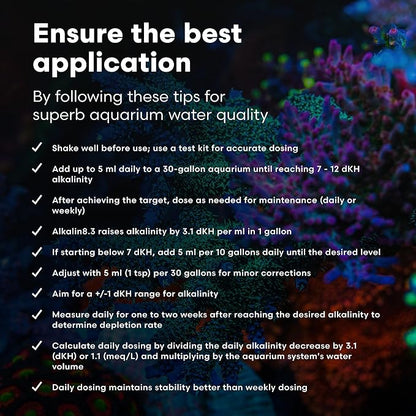 Brightwell Aquatics - Alkalin8.3 Concentrated KH Buffer Supplement - for All Marine Fish and Reef Aquaria - Aquarium Water Treatments, 8.45 fl oz