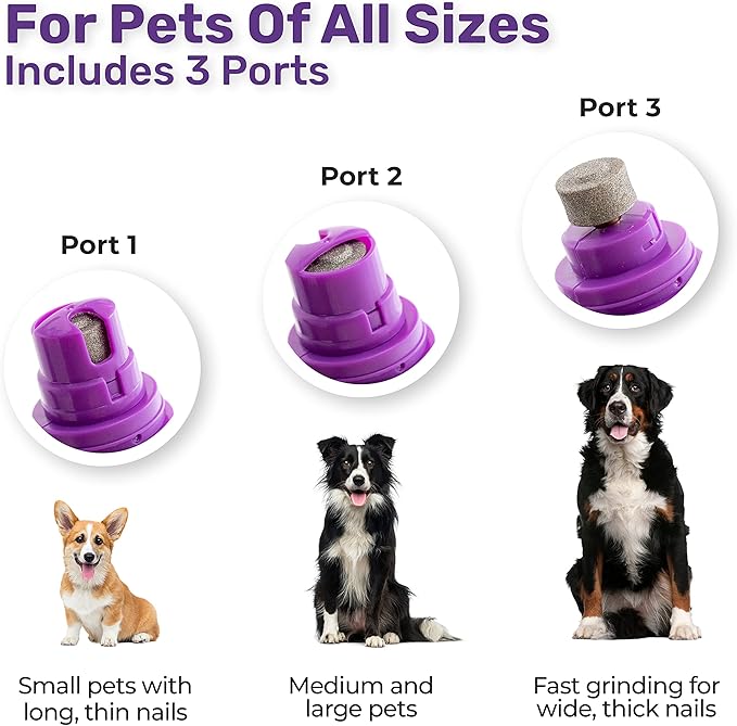 Hertzko Electric Cat & Dog Nail Grinder - Rechargeable Cat Nail Grinder & Dog Nail Grinder Small Dogs & Large Dogs Trimmer, Professional Pet Grooming Kit with USB Wire