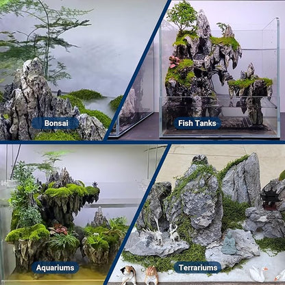 Natural Rocks Seiryu Stones Aquariums Stones for Aquascaping, Aquariums, Terrariums, Vivariums Decorative Stone,Reptile Enclosures,Paludariums,and Gardens-10LBï¼2 to 7 inchï¼