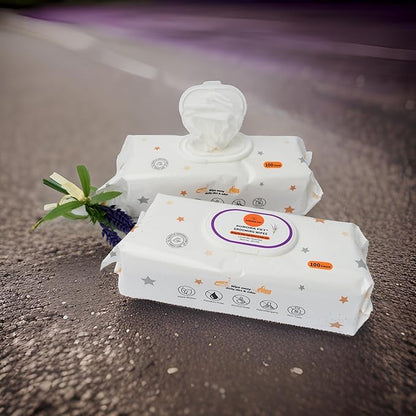 Aurora Pet Wipes – 100% Natural, Plant-Based Hypoallergenic Grooming Wipes for Dogs & Cats – Extra-Durable, Large & Thick for Effortless Cleaning (Combo, 200 Count)