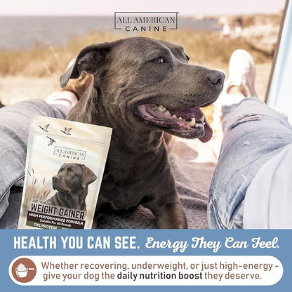 Dog Weight Gainer  High Calorie Dog Food Supplement & Protein Powder for Rapid Weight Gain, Mass, and Recovery  Appetite Stimulant  60 Servings
