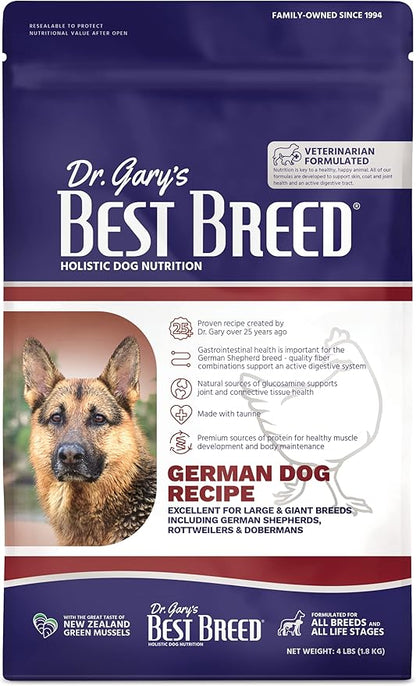 Best Breed German Dog Diet Made in USA [Natural Dry Dog Food]- 4lbs