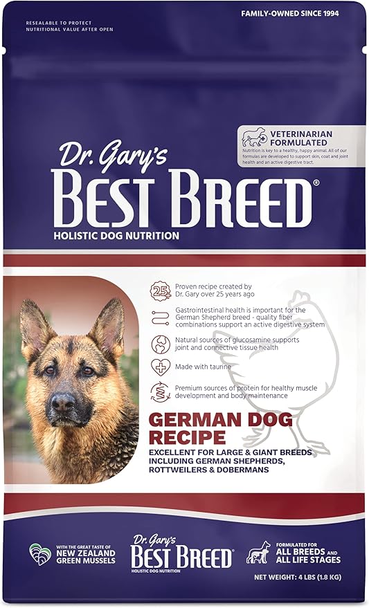 Best Breed German Dog Diet Made in USA [Natural Dry Dog Food]- 4lbs