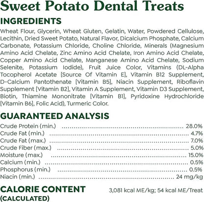 Greenies Petite Dental Dog Treats, Sweet Potato Flavor, 12 oz. Pack (20 Treats)