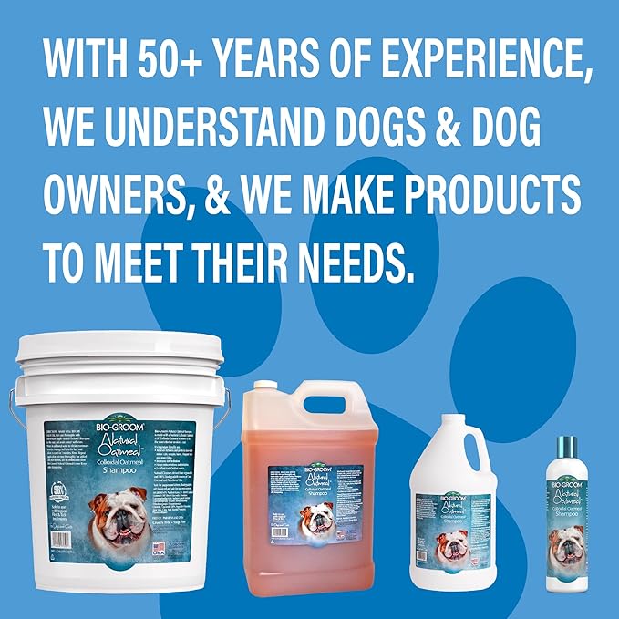 Bio-Groom Oatmeal Dog Shampoo  for Allergies and Itching, Cruelty-Free, Dog Bathing Supplies, Puppy Shampoo for Sensitive Skin, Made in USA, Anti-Itch Dog Products  5 Gallons