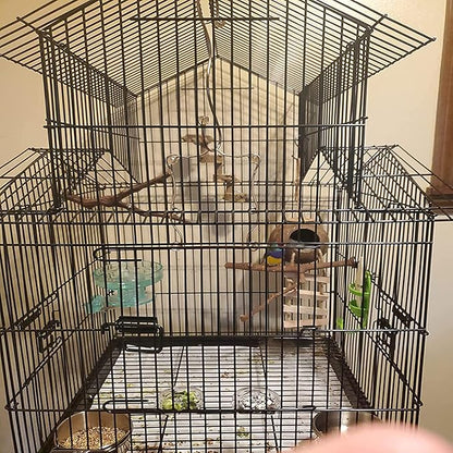 PINVNBY Bird Perches for Cage,3Pcs Parrot Perches Natural Grape Wood Birdcage Stands Pole 4Pcs Birds Toys Ball for Parakeet Lovebirds Budgies Cockatiels Finches