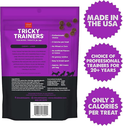 Cloud Star Tricky Trainers Chewy Dog Treats  Whole Grain Soft for Adult & Puppy