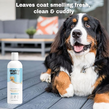Mighty Mutt Shed Control Shampoo  Deshedding Dog Shampoo | Fresh Scent | Softens & Nourishes Coat | Reduces Shedding | Hypoallergenic, Anti-itch Dog Shampoo Shedding Control  Fresh Breeze | 16 fl oz