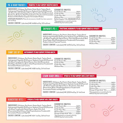 Charlee Bear Nuggets Healthy Dog Treats with Probiotics and Antioxidants to Support Digestion, Immunity, Skin and Coat, 6oz Bags (5), Made USA