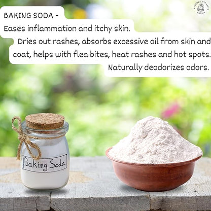 U.S.A. Dry Dog Shampoo - Natural Deodorizing Powder - Itchy Sensitive Skin Allergies - Stinky Odors - Waterless for Cats (Lavender)