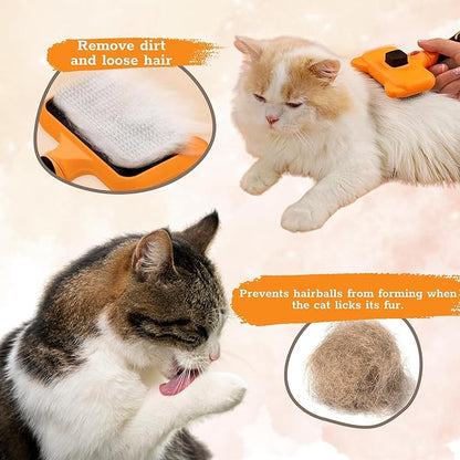 Cat Brush with One-Click Release  This versatile dog brush for shedding and massaging is the perfect pet grooming tool for indoor cats and dogs, suitable for pets of all hair types.