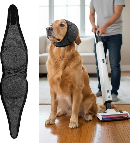 YHY Dog Ear Muffs for Noise Anxiety Protection | Calming Hoodie Design for Grooming, Bathing, Drying, Swimming & Fireworks Relief Dog Ear Covers | No-Shake Ear Wrap Helps Prevent Hematoma (Grey,M)