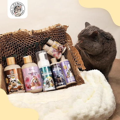 Odor Control Dog Shampoo and Conditioner Set, Dry Skin&Itchy Relief，for Allergies and Itching Dog or Puppy，Hypoallergenic Dog Shampoo for Sensitive Skin(Net 6.76 FL Oz)