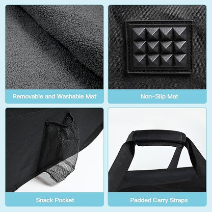 Folding Soft Dog Crate, Collapsible Dog Crate for Large Dogs, Portable Travel Dog Crate, 36"x25"x25" Dog Carrier Travel Bag with Upgrade Fleece Pad