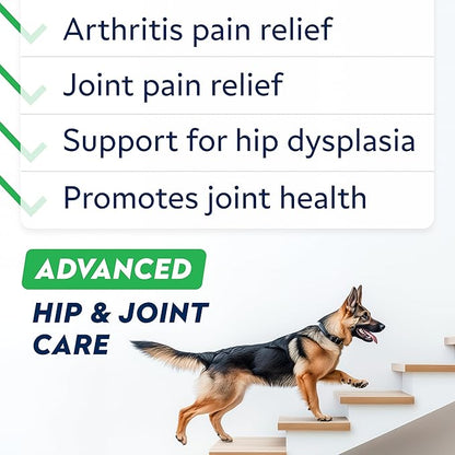 Advanced Glucosamine Chondroitin Joint Supplement for Dogs - Hip & Joint Pain Relief Pills - Green Lipped Mussel & Collagen - Large & Small Breed - Senior Dogs Joint Health - Bacon Flavor - 180ct