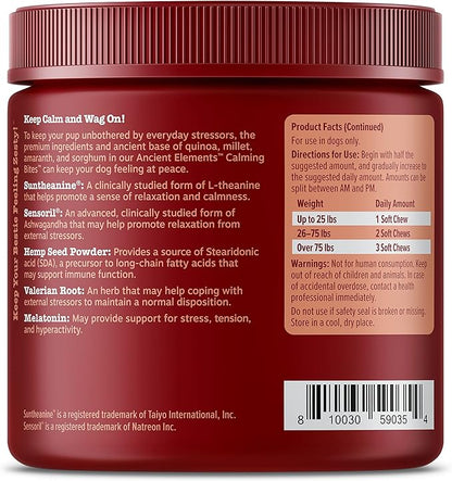 Zesty Paws Calming Chews for Dogs - for Everyday Stress, Relaxation, Composure, and Separation Bison 90 Count