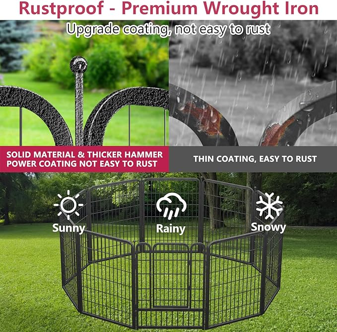 Dog Playpen 40" Height 30 Panels Portable Dog Fence Outdoor for Yard Puppy Playpen Indoor Dog Pen Outdoor for Medium/Small Dogs, Heavy Duty Pet Playpen Dog Kennel for RV, Camping, Yard