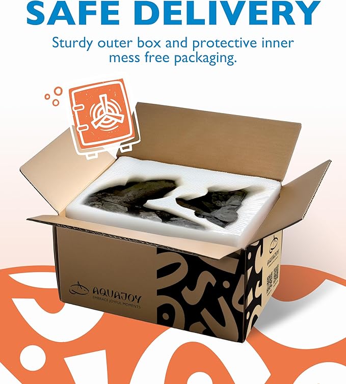 Large Aquarium Rock Decor  Natural Resin Rock Formation for Fish Tank, Ideal Aquarium Rocks Aquascaping Decor for Aquascaping & Tank Landscaping