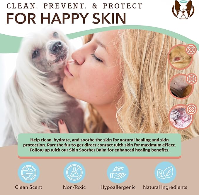 Natural Dog Company Wipes Bundle - (1) Wrinkle Balm Wipes, 50 Count (1) Skin Soother Wipes, 50 Count, Hypoallergenic, Soothing & Deoderizing Wipes for Dogs