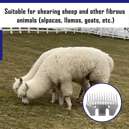 13 Tooth Sheep Shear Clipper Replacement Blades, Compatible with Oster/Lister/Heiniger/GDJOB/BEETRO/Dragro/TAKEKIT Sheep Clippers, for Grooming Goats, Lambs, Llamas, Alpacas. 4Pcs.