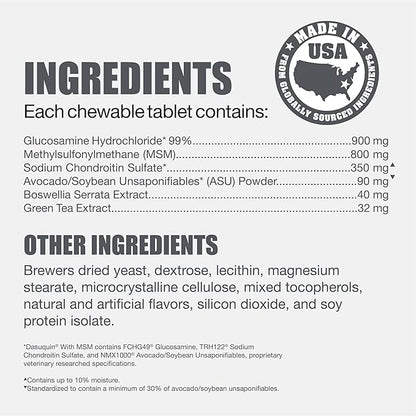 Nutramax Dasuquin for Large Dogs, Joint Health Supplement, Contains Glucosamine for Dogs, Plus Chondroitin, ASU, MSM and More, Supports Healthy Joints, Chewable Tablets, 2 Pack, 300 Count