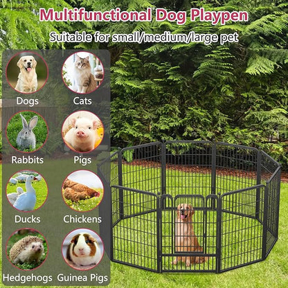 Dog Playpen 40" Height 30 Panels Portable Dog Fence Outdoor for Yard Puppy Playpen Indoor Dog Pen Outdoor for Medium/Small Dogs, Heavy Duty Pet Playpen Dog Kennel for RV, Camping, Yard