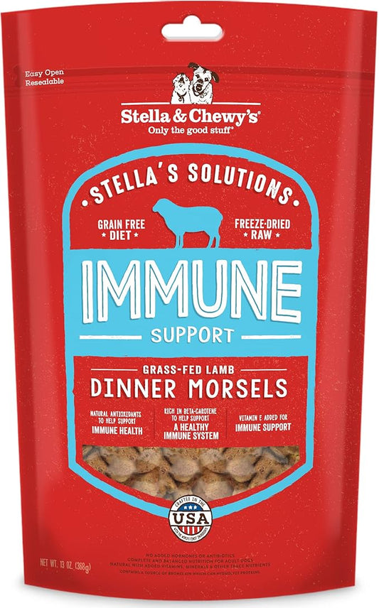 Stella & Chewy's Stella's Solutions Immune Boost Grass-Fed Lamb Dinner Morsels Freeze-Dried Raw Dog Food, 13 oz.