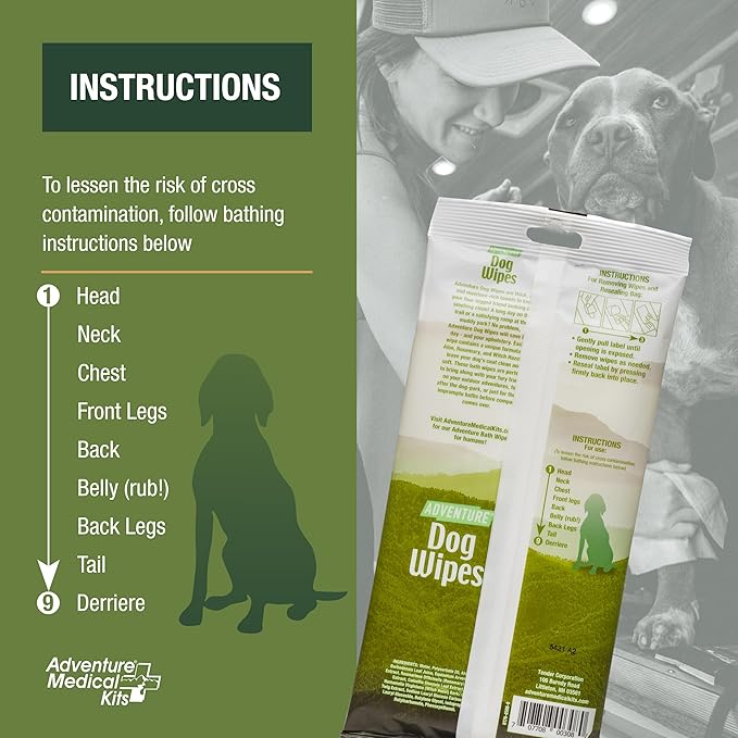 Adventure Medical Kits Dog Wipes - (Pack of 4)