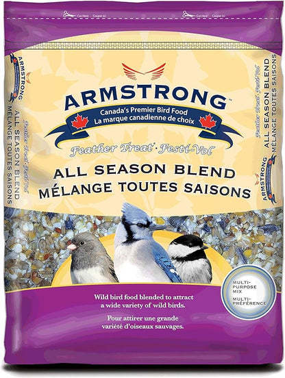 Armstrong Wild Bird Food All Season Bird Seed Blend, 33 Pounds - with Cut Corn, Wheat, White & Red Millet, Black Oil Sunflower Seeds for Blue Jays, Dark-Eyed Juncos and Mourning Doves