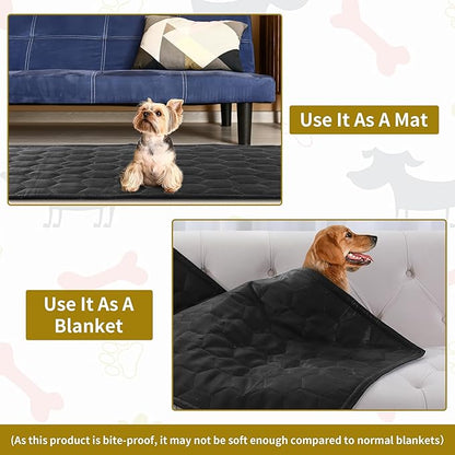 HOMBYS Indestructible Dog Blanket Chew Proof and Waterproof Dog Blanket, Quilt Design Reversible and Washable Pet Blanket Protects Furniture, Couch, Bed, and Car from Scratches, Teeth, 25"x35"