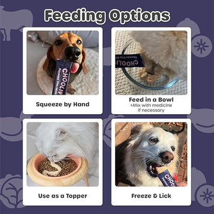 Squeeze Vita Stick Lickable Cat and Dog Treats – 49-Count Brain Support Sticks with Multivitamins, Soft Squeezable Paste for All Life Stages, Supporting Brain Health