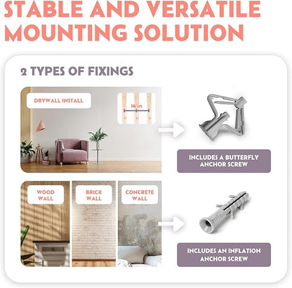 IDAE Cat Wall Shelves Set of 3 – Solid Wood Cat Shelf with 2 Wall Steps - Modern Climbing Furniture for Large Indoor Cats - Space-Saving Natural Perch Set