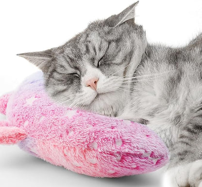 Dog Pillows for Small Dogs and Cats, Anxiety Relief Pillows for Dogs and Cats, U-Shape Pillow for Improving Pet Sleeping, Half-Count Soft Cat Pillow, Machine Washable (Pink)