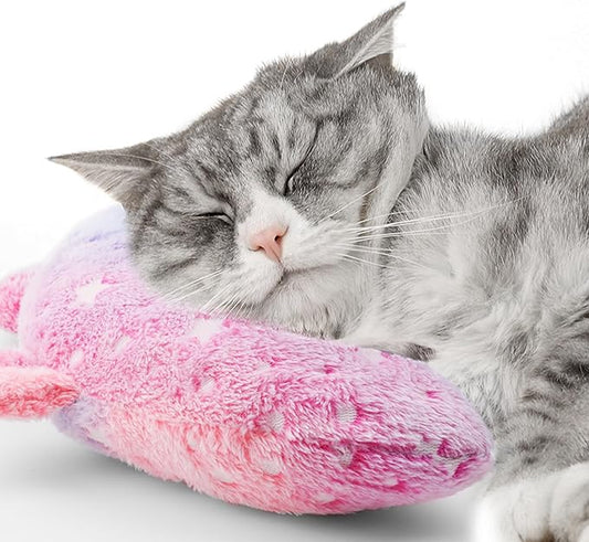 Dog Pillows for Small Dogs and Cats, Anxiety Relief Pillows for Dogs and Cats, U-Shape Pillow for Improving Pet Sleeping, Half-Count Soft Cat Pillow, Machine Washable (Pink)