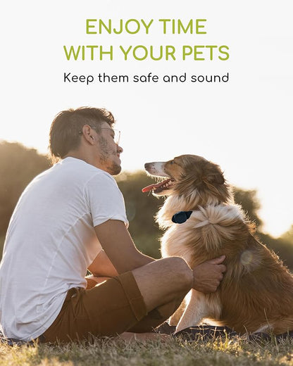 Dog Tracker, TRESBUNNY Smart Dog Collar with Real-time Pet Location, Cat Tracker Collar (iOS Only), No Monthly Fee & Long Battery Life, Works with Find My, Ideal for Dog/Cat (Black)