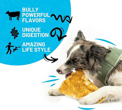 Sitka Farms Bully Dusted Cow Ears for Dogs 8 Count - Premium Rawhide Free Dog Chews - Beef Natural Dog Treats for Small, Medium and Large Dogs - Doggie Dental Care - Healthy Long Lasting Beef Ear