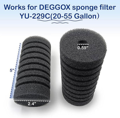 Aquarium Sponge Filter Replacement Sponges (4-Pack) for 229C (20-55 Gallon)