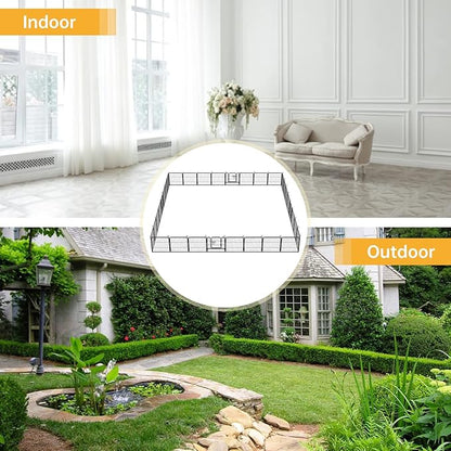 BestPet | Dog Playpen | 24 Inch, 32 Panels | Heavy Duty Metal Pet Exercise Pen | Indoor Outdoor Fence Panels | Rust-Resistant, Removable, Tool-Free Setup | Anti-Skid, Expandable Design