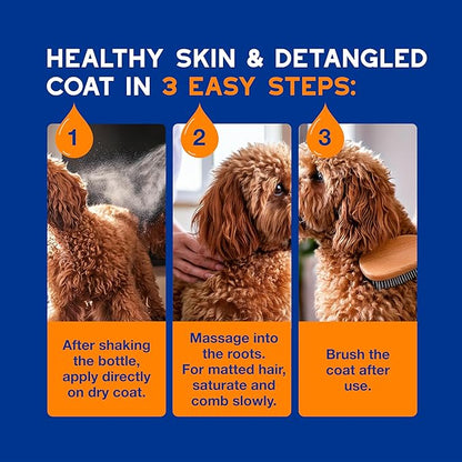 DOUXO® Skin & Coat SPA - Ultra-Safe Detangling Spray for Dogs, 10 fl oz, Safely Detangles and Nourishes The Coat, Leaves The Coat Soft, Revived and Tangle-Free, Skin-Friendly Formula