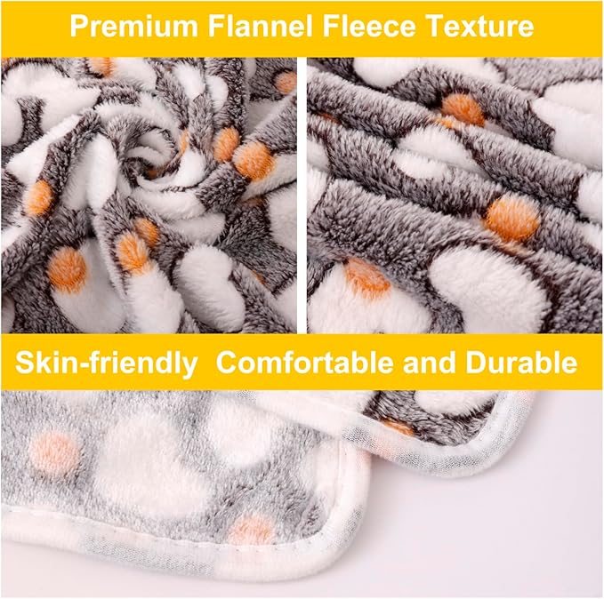 3 Pack Cat and Dog Blanket Soft & Warm Fleece Flanne Pet Blanket, Great Pet Throw Sleep Mat for Puppy Cats Small Medium & Large Dogs Cute Star/Love/Bone(Large 40" x 30")